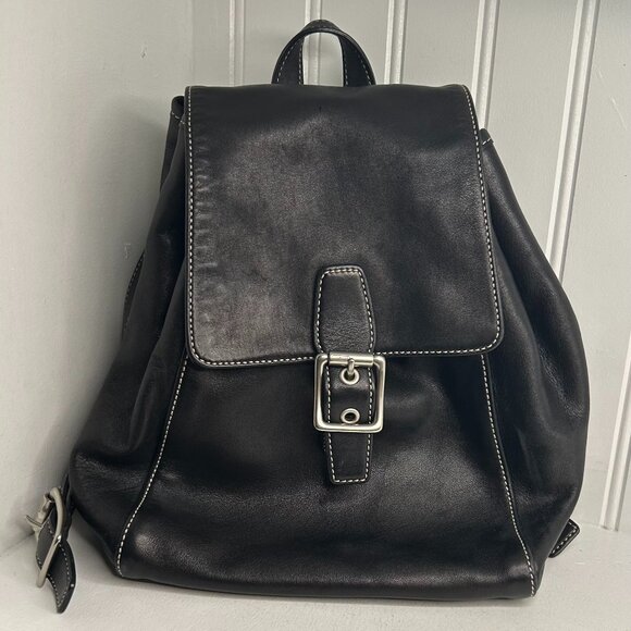 Coach Leather Backpack - Picture 1 of 8